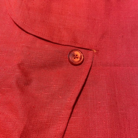 Vintage 60s/70s William Pearson Red-Orange Top Skirt Set Mini Dress Size Medium - Picture 8 of 15